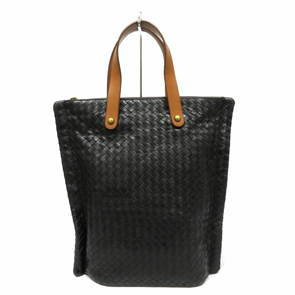 Bottega Veneta Tote Bag Leather Black Intrecciato